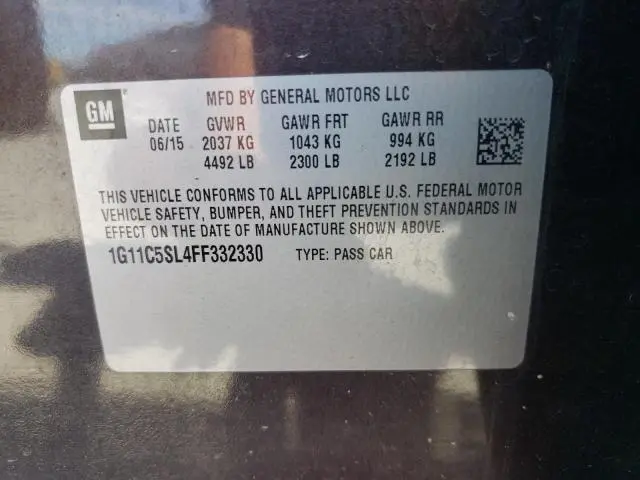 2015 CHEVROLET MALIBU 1LT