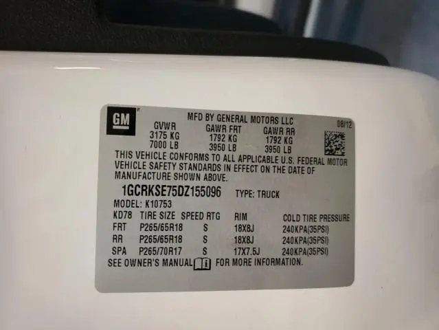 2013 CHEVROLET SILVERADO K1500 LT  