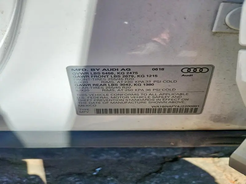 2018 AUDI Q5 PREMIUM PLUS  