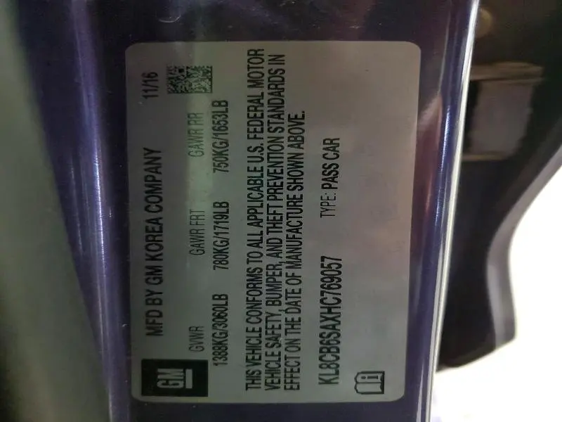 2017 CHEVROLET SPARK LS  