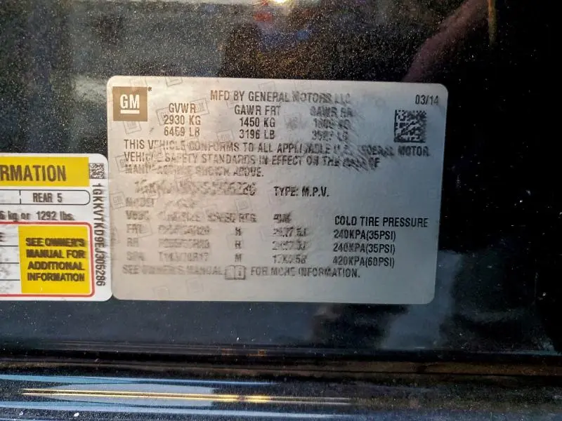 2014 GMC ACADIA DENALI  