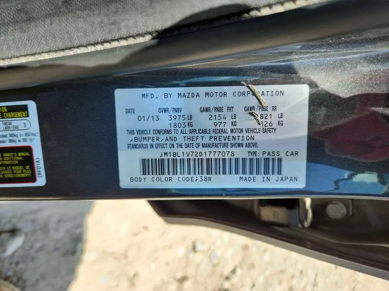 2013 MAZDA 3 I  