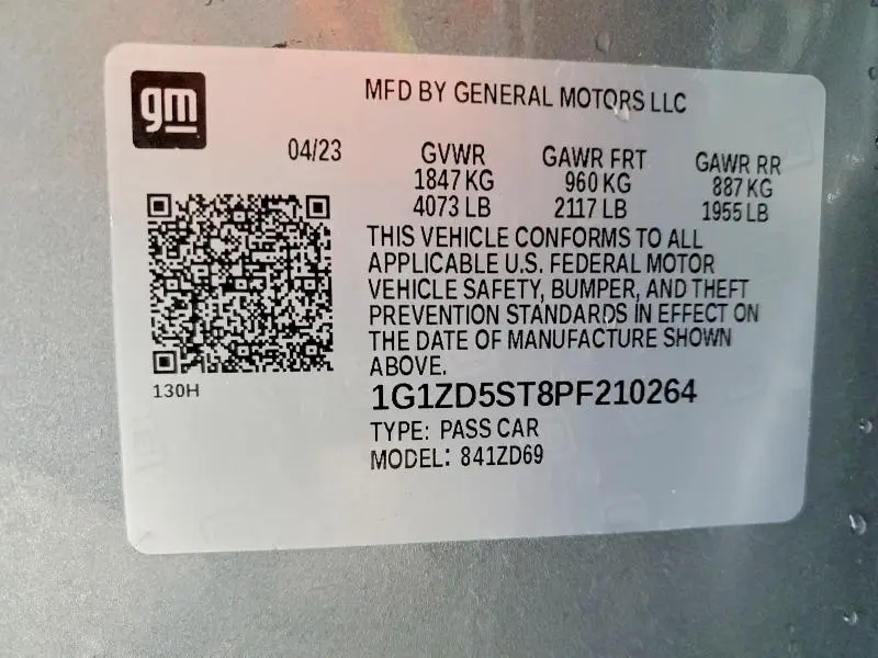 2023 CHEVROLET MALIBU LT  