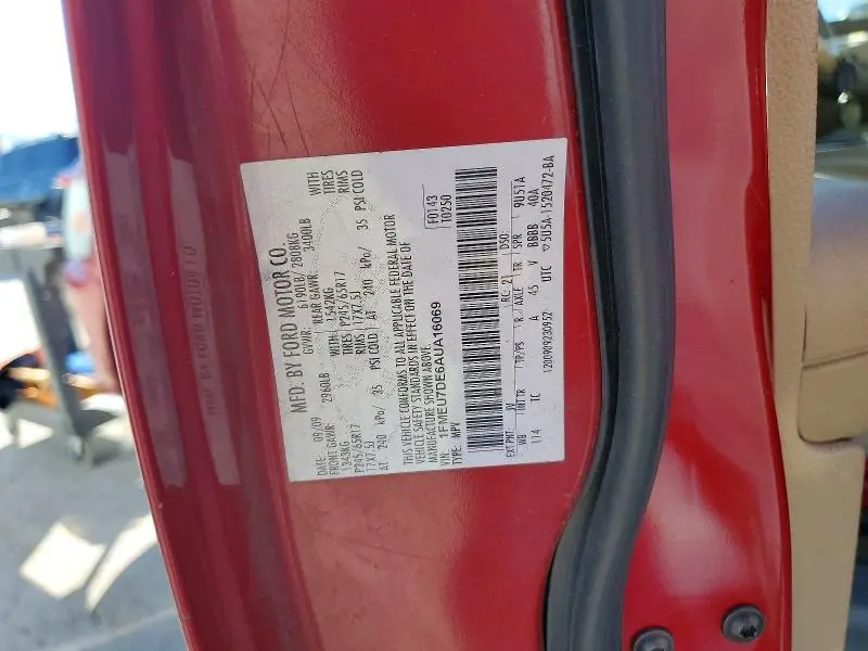 2010 FORD EXPLORER XLT  