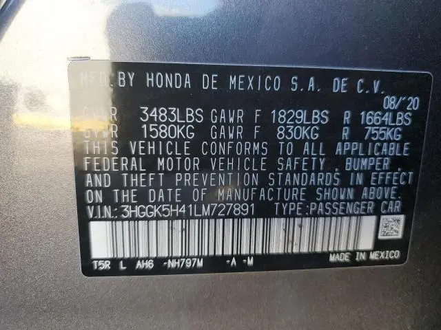 2020 HONDA FIT LX