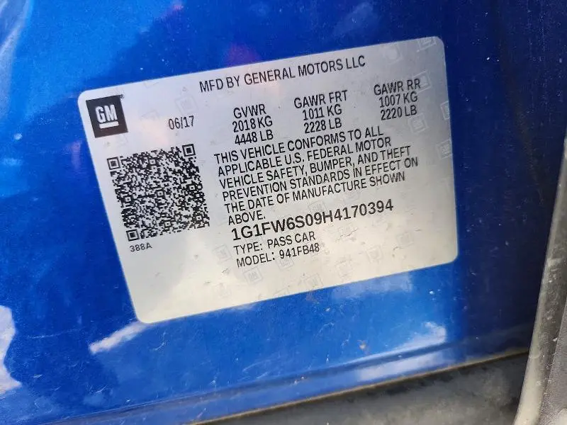 2017 CHEVROLET BOLT EV LT  