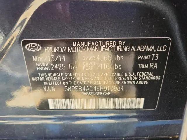 2014 HYUNDAI SONATA GLS