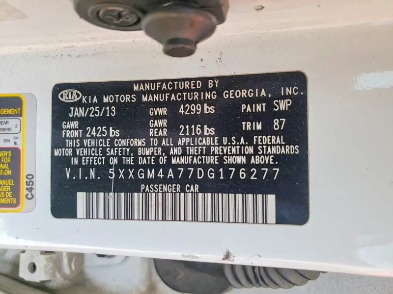 2013 KIA OPTIMA LX  