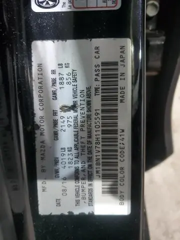 2017 MAZDA 3 TOURING  