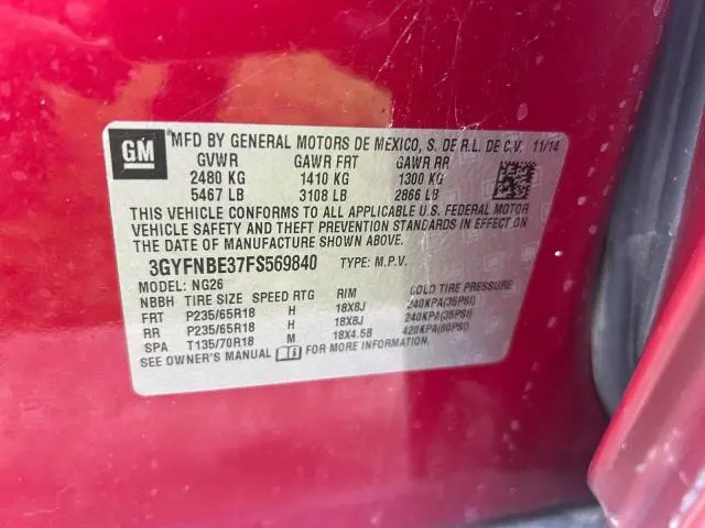 2015 CADILLAC SRX LUXURY COLLECTION  