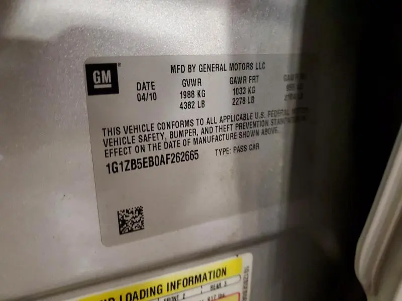 2010 CHEVROLET MALIBU LS  