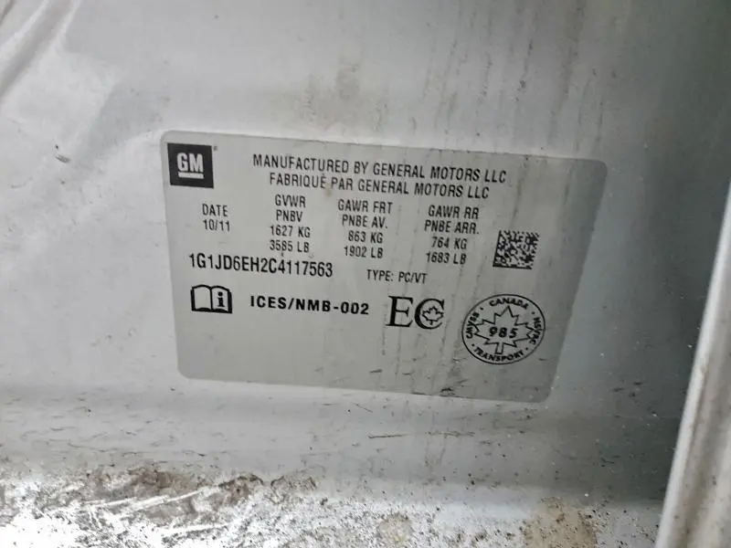 2012 CHEVROLET SONIC LT  