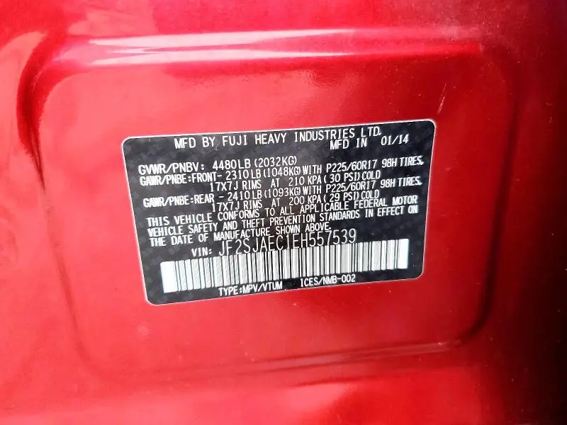 2014 SUBARU FORESTER 2.5I PREMIUM  