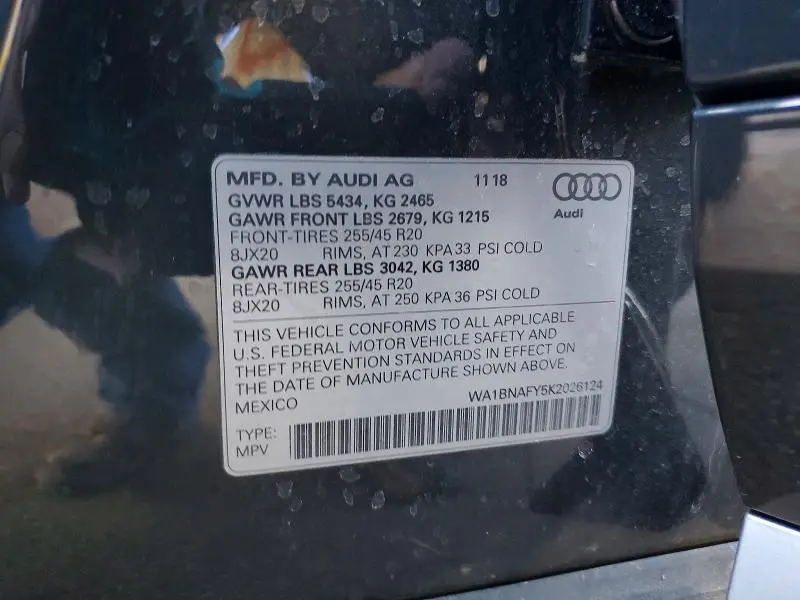 2019 AUDI Q5 PREMIUM PLUS  