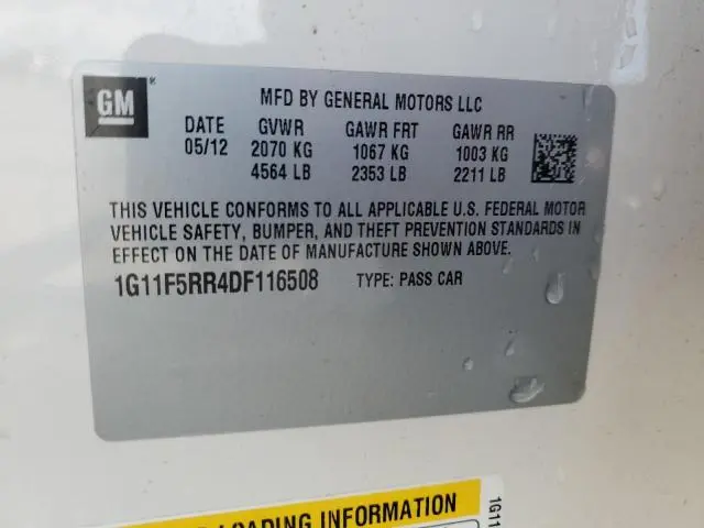 2013 CHEVROLET MALIBU 2LT  