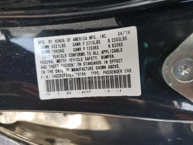 2014 HONDA ACCORD SPORT  