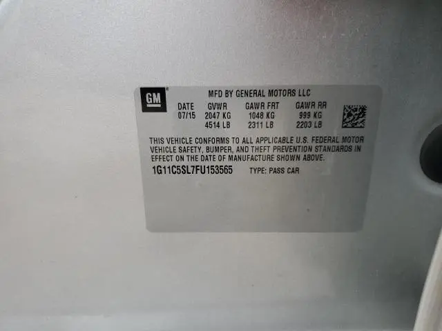 2015 CHEVROLET MALIBU 1LT  