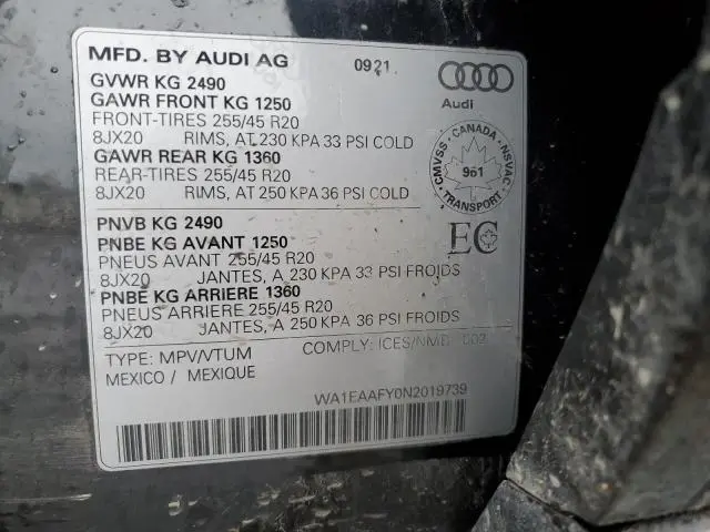 2022 AUDI Q5 PREMIUM PLUS 45  