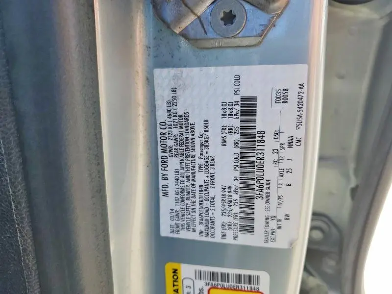 2014 FORD FUSION SE HYBRID  