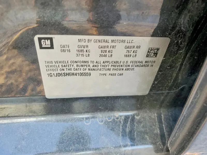 2017 CHEVROLET SONIC LT  