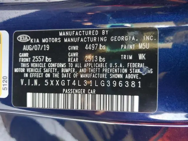 2020 KIA OPTIMA LX  
