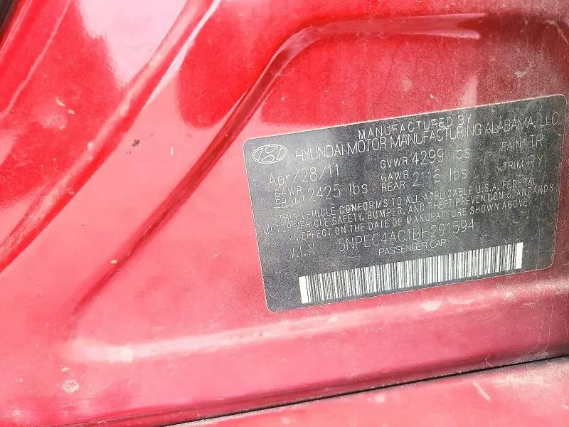 2011 HYUNDAI SONATA SE  