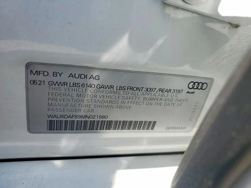 2021 AUDI A8 L  