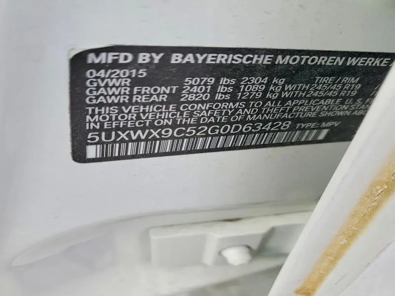 2016 BMW X3 XDRIVE28I  