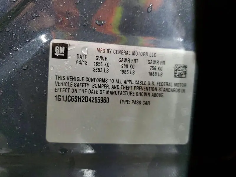 2013 CHEVROLET SONIC LT  