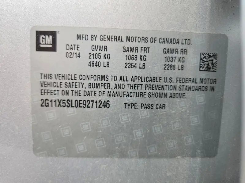2014 CHEVROLET IMPALA LS  