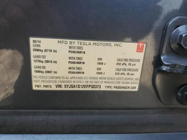2014 TESLA MODEL S   