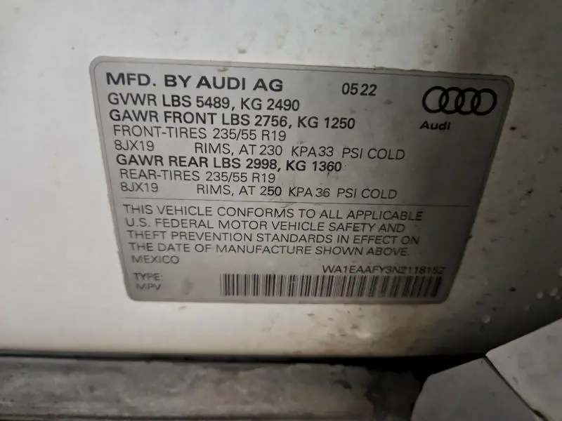 2022 AUDI Q5 PREMIUM PLUS 45  