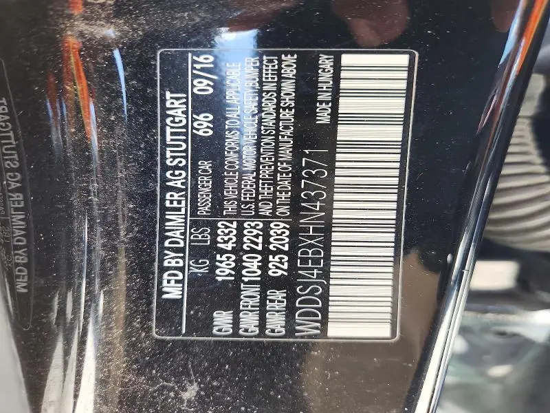 2017 MERCEDES-BENZ CLA 250  