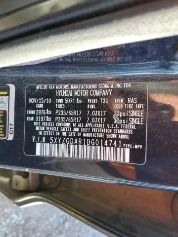 2011 HYUNDAI SANTA FE GLS  