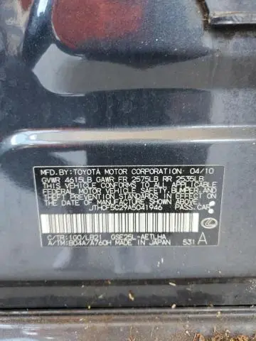 2010 LEXUS IS 250  