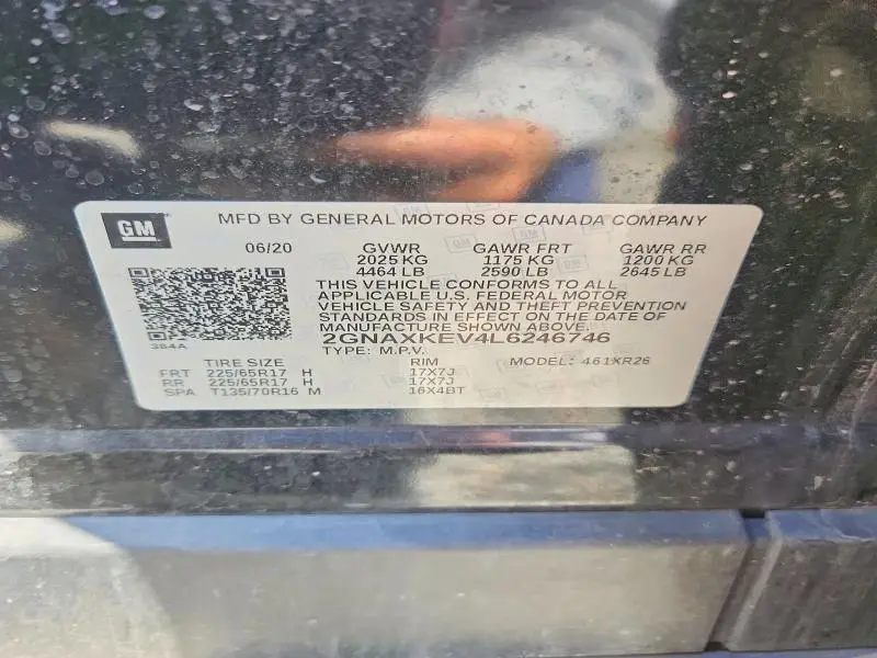 2020 CHEVROLET EQUINOX LT  