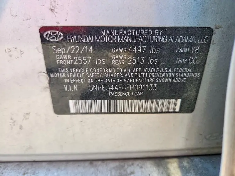 2015 HYUNDAI SONATA SPORT  