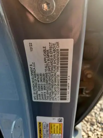 2022 HONDA ACCORD SPORT  