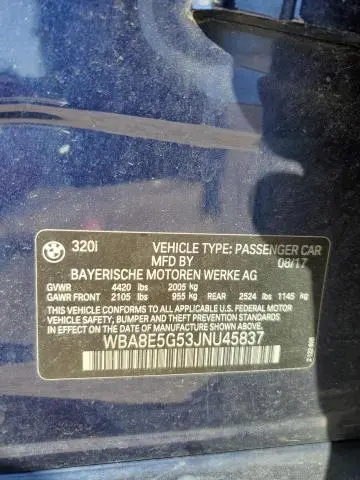 2018 BMW 320 XI