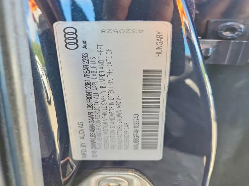 2017 AUDI A3 PREMIUM  