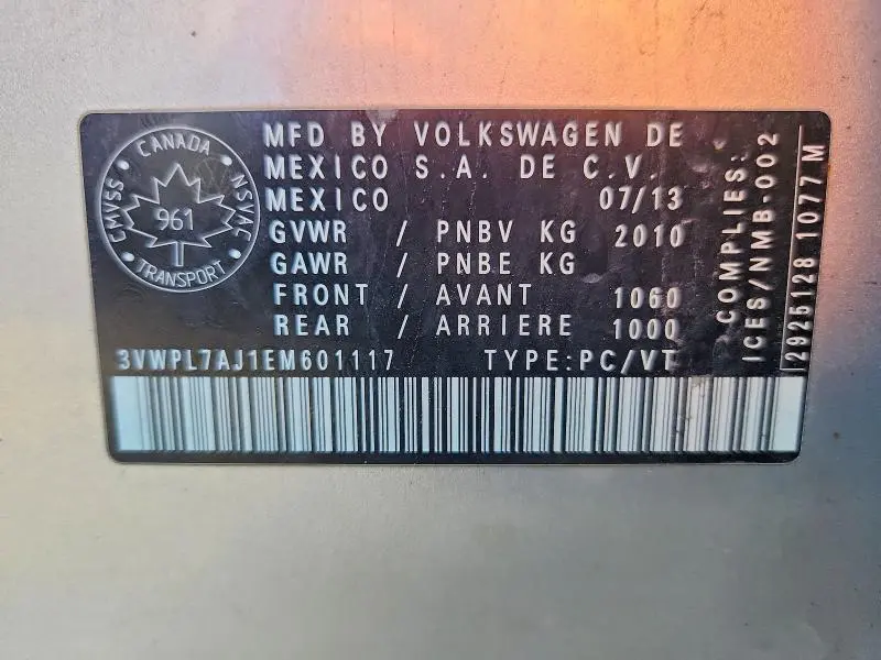 2014 VOLKSWAGEN GOLF TDI  