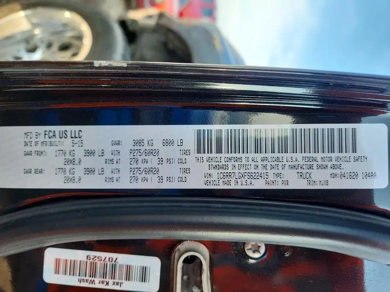 2015 RAM 1500 SLT  