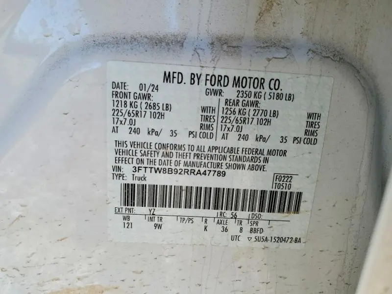 2024 FORD MAVERICK XL  
