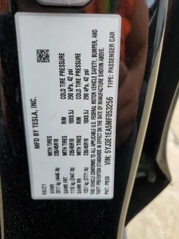 2021 TESLA MODEL 3   
