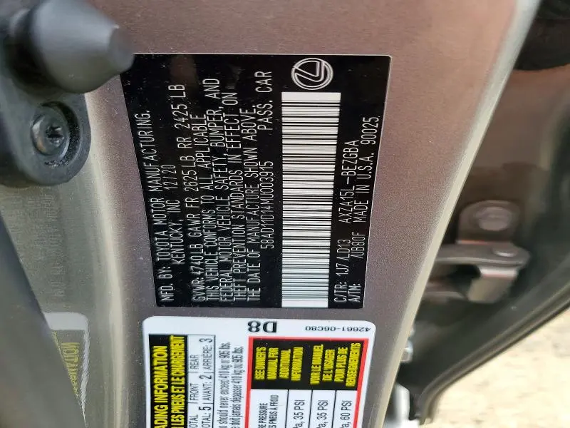 2021 LEXUS ES 250 BASE  