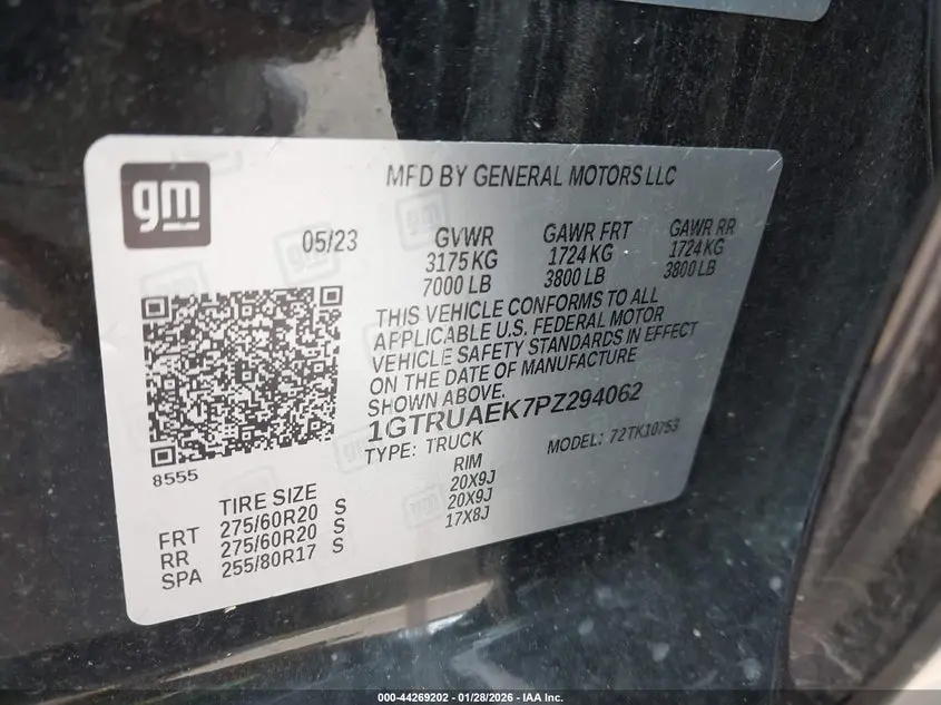 2023 GMC SIERRA 1500 4WD  STANDARD BOX PRO