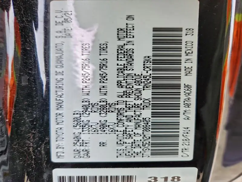 2021 TOYOTA TACOMA ACCESS CAB  