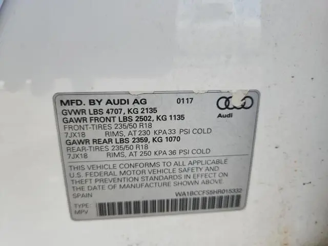 2017 AUDI Q3 PREMIUM  