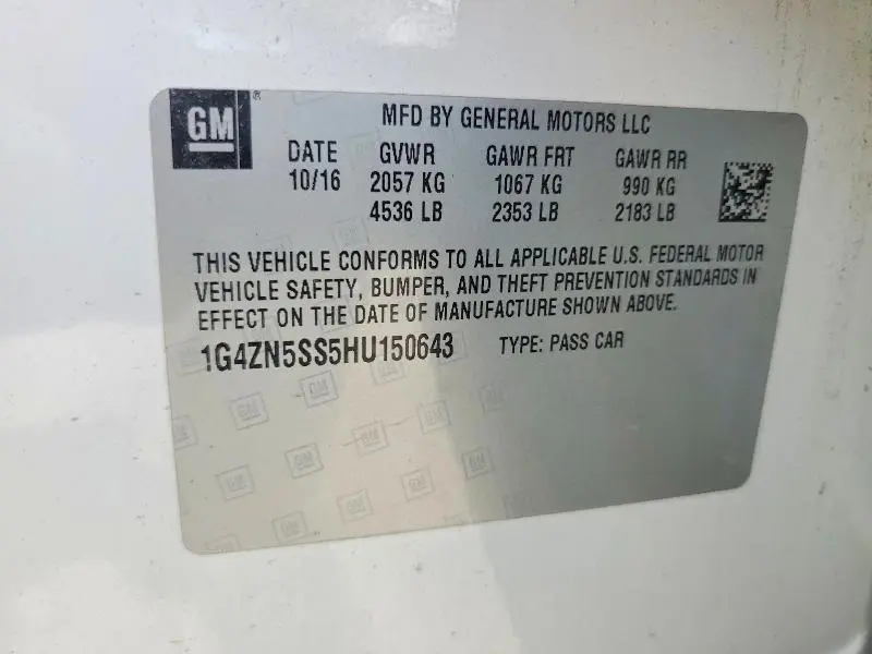 2017 BUICK LACROSSE PREFERRED  