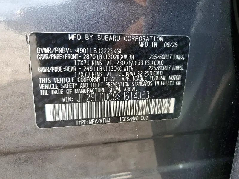 2025 SUBARU FORESTER PREMIUM  
